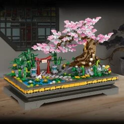 Bonsai Cherry Blossom Sakura Shrine Nano Building Sets -Kawaii Store kawaiies plushies plush softtoy bonsai cherry blossom sakura shrine nano building sets new build it 713928