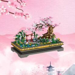 Bonsai Cherry Blossom Sakura Shrine Nano Building Sets