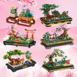 Bonsai Sakura Shrine Scenic Building Nano Sets Collection