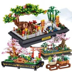Bonsai Sakura Shrine Scenic Building Nano Sets Collection -Kawaii Store kawaiies plushies plush softtoy bonsai sakura shrine scenic building nano sets collection build it 815371