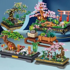 Bonsai Sakura Shrine Scenic Building Nano Sets Collection -Kawaii Store kawaiies plushies plush softtoy bonsai sakura shrine scenic building nano sets collection build it 928681