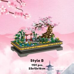 Bonsai Sakura Shrine Scenic Building Nano Sets Collection -Kawaii Store kawaiies plushies plush softtoy bonsai sakura shrine scenic building nano sets collection build it b 223546