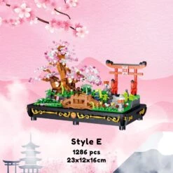 Bonsai Sakura Shrine Scenic Building Nano Sets Collection -Kawaii Store kawaiies plushies plush softtoy bonsai sakura shrine scenic building nano sets collection build it e 446978