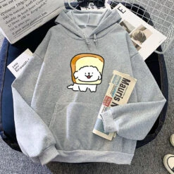 Apparel Bread Luckie The Dog Unisex Hoodie 28 Apparel Bread Luckie The Dog Unisex Hoodie -Kawaii Store kawaiies plushies plush softtoy bread luckie the dog unisex hoodie apparel gray xs 883387