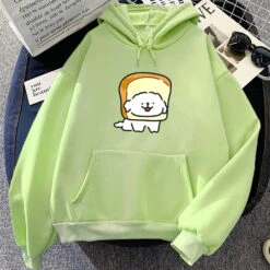 Apparel Bread Luckie The Dog Unisex Hoodie 24 Apparel Bread Luckie The Dog Unisex Hoodie -Kawaii Store kawaiies plushies plush softtoy bread luckie the dog unisex hoodie apparel light green xxxl 852595