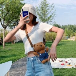 Apparel Brown Bear Bag -Kawaii Store kawaiies plushies plush softtoy brown bear bag accessories 415851