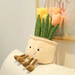 Bubbly Tulip Flower Pot Plush -Kawaii Store kawaiies plushies plush softtoy bubbly tulip flower pot plush new soft toy 261762