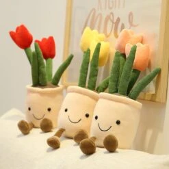 Bubbly Tulip Flower Pot Plush -Kawaii Store kawaiies plushies plush softtoy bubbly tulip flower pot plush new soft toy 940284