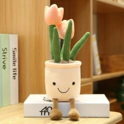 Bubbly Tulip Flower Pot Plush -Kawaii Store kawaiies plushies plush softtoy bubbly tulip flower pot plush new soft toy blushing pink 532144