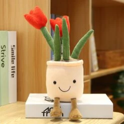 Bubbly Tulip Flower Pot Plush