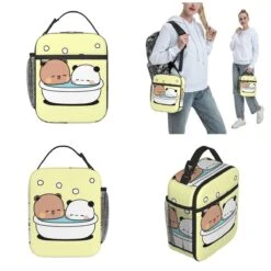 Bubu & Dudu Bears Bathing Insulated Lunch Box -Kawaii Store kawaiies plushies plush softtoy bubu dudu bears bathing insulated lunch box bag 835805