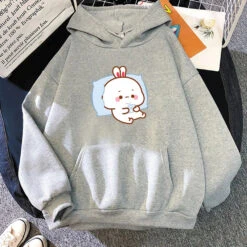 Apparel Bubu The Chilling Bunny Unisex Hoodie -Kawaii Store kawaiies plushies plush softtoy bubu the chilling bunny unisex hoodie apparel gray xs 280524