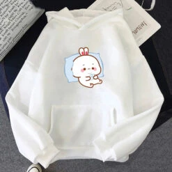 Apparel Bubu The Chilling Bunny Unisex Hoodie -Kawaii Store kawaiies plushies plush softtoy bubu the chilling bunny unisex hoodie apparel white xs 637327