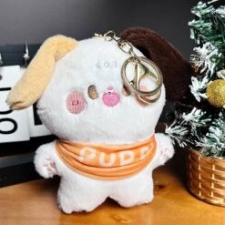 Bulldog Sirius Buddies Plush Matching Keyring -Kawaii Store kawaiies plushies plush softtoy bulldog sirius buddies plush matching keyring soft toy 13cm keyring orange 495398