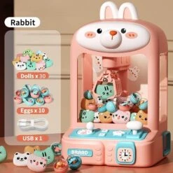 Bunny & Bear Mini Claw Machines 23 Bunny & Bear Mini Claw Machines -Kawaii Store kawaiies plushies plush softtoy bunny bear mini claw machines new toys bunny 40pcs 329019