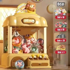 Bunny Bear Rainbow Mini Claw Machine -Kawaii Store kawaiies plushies plush softtoy bunny bear rainbow mini claw machine toys bear 878746