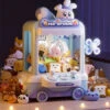 Bunny Ice Cream Blue Pink Cart Mini Claw Machine