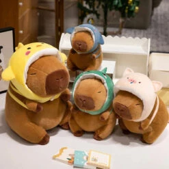 Capybara Animal Cosplay Hat Plushies -Kawaii Store kawaiies plushies plush softtoy capybara animal cosplay hat plushies soft toy 233870