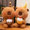 Capybara & Bear Happy Birthday Cake Plushies -Kawaii Store kawaiies plushies plush softtoy capybara bear happy birthday cake plushies soft toy 157872