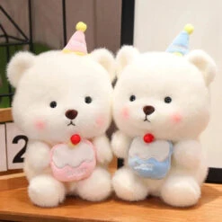 Capybara & Bear Happy Birthday Cake Plushies -Kawaii Store kawaiies plushies plush softtoy capybara bear happy birthday cake plushies soft toy 825979