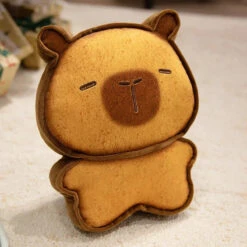 Capybara Bread Cookie Toasted Plushies -Kawaii Store kawaiies plushies plush softtoy capybara bread cookie toasted plushies soft toy dark brown 6in 15cm 234592
