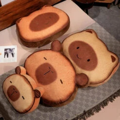 Capybara & Cat Toastie Bread Cookie Plushies -Kawaii Store kawaiies plushies plush softtoy capybara cat toastie bread cookie plushies soft toy 295186