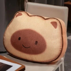 Capybara & Cat Toastie Bread Cookie Plushies -Kawaii Store kawaiies plushies plush softtoy capybara cat toastie bread cookie plushies soft toy cat smiling light 40x50cm 564407
