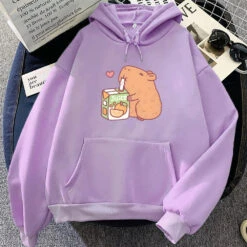 Apparel Capybara Drinking Orange Juice Unisex Hoodie 20 Apparel Capybara Drinking Orange Juice Unisex Hoodie -Kawaii Store kawaiies plushies plush softtoy capybara drinking orange juice unisex hoodie apparel light purple xxxl 932768