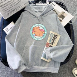 Apparel Capybara Fan Club Unisex Hoodie 27 Apparel Capybara Fan Club Unisex Hoodie -Kawaii Store kawaiies plushies plush softtoy capybara fan club unisex hoodie apparel gray xl 135195
