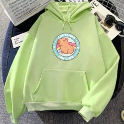 Apparel Capybara Fan Club Unisex Hoodie 29 Apparel Capybara Fan Club Unisex Hoodie -Kawaii Store kawaiies plushies plush softtoy capybara fan club unisex hoodie apparel light green xs 104558