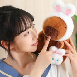 Capybara Frog Besties Costume Plush -Kawaii Store kawaiies plushies plush softtoy capybara frog besties costume plush soft toy 314106