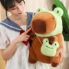 Capybara Frog Besties Costume Plush -Kawaii Store kawaiies plushies plush softtoy capybara frog besties costume plush soft toy 537593