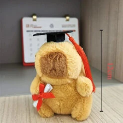 Capybara Graduation Plushies -Kawaii Store kawaiies plushies plush softtoy capybara graduation plushies soft toy brown pendant 463359