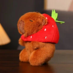 Capybara Keychain Pendant Plush -Kawaii Store kawaiies plushies plush softtoy capybara keychain pendant plush soft toy strawberry 993624