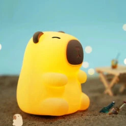Capybara Turtle Backpack LED Night Light -Kawaii Store kawaiies plushies plush softtoy capybara turtle backpack led night light home decor 599892