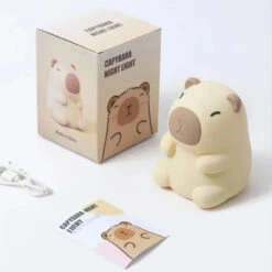 Capybara Turtle Backpack LED Night Light -Kawaii Store kawaiies plushies plush softtoy capybara turtle backpack led night light home decor 766266