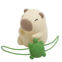 Capybara Turtle Backpack LED Night Light -Kawaii Store kawaiies plushies plush softtoy capybara turtle backpack led night light home decor 856038