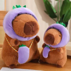 Capybara With Vegetable Hats Plushie -Kawaii Store kawaiies plushies plush softtoy capybara with vegetable hats plushie soft toy 171876