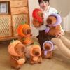 Capybara With Vegetable Hats Plushie -Kawaii Store kawaiies plushies plush softtoy capybara with vegetable hats plushie soft toy 649096