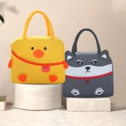 Cartoon Animal Cat Dog Duck Lunch Bag -Kawaii Store kawaiies plushies plush softtoy cartoon animal cat dog duck lunch bag new bag 798321