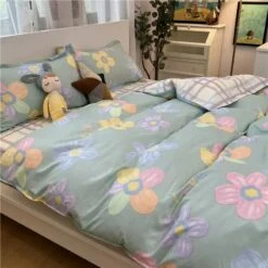 Cartoon Floral Pink Purple Green Bedding Set Collection 31 Cartoon Floral Pink Purple Green Bedding Set Collection -Kawaii Store kawaiies plushies plush softtoy cartoon floral pink purple green bedding set collection home decor 162027
