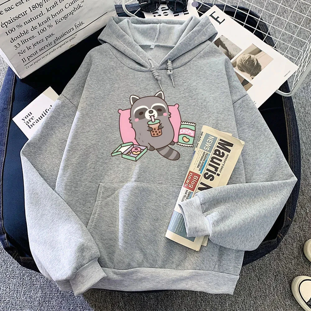 Apparel Cartoon Raccoon Bubble Tea Unisex Hoodie 17 Apparel Cartoon Raccoon Bubble Tea Unisex Hoodie - Image 15