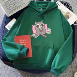 Apparel Cartoon Raccoon Bubble Tea Unisex Hoodie 30 Apparel Cartoon Raccoon Bubble Tea Unisex Hoodie -Kawaii Store kawaiies plushies plush softtoy cartoon raccoon bubble tea unisex hoodie apparel green xs 676517