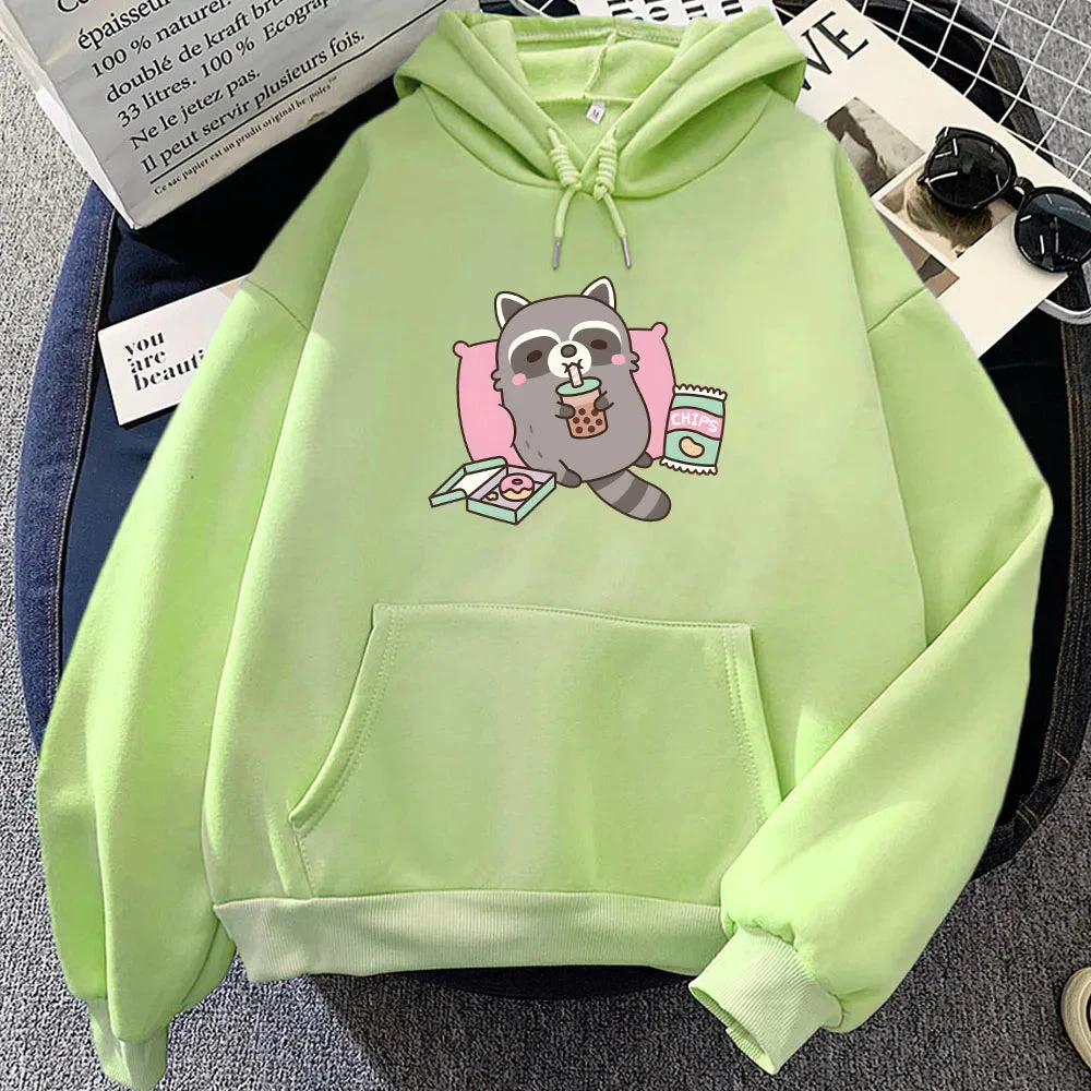 Apparel Cartoon Raccoon Bubble Tea Unisex Hoodie 15 Apparel Cartoon Raccoon Bubble Tea Unisex Hoodie - Image 13