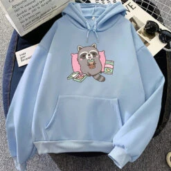 Apparel Cartoon Raccoon Bubble Tea Unisex Hoodie 25 Apparel Cartoon Raccoon Bubble Tea Unisex Hoodie -Kawaii Store kawaiies plushies plush softtoy cartoon raccoon bubble tea unisex hoodie apparel sky blue xs 893476