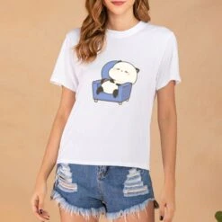 Apparel Cartoon Red Panda Collection 1 Women's Part Cotton Tee 13 Apparel Cartoon Red Panda Collection 1 Women's Part Cotton Tee -Kawaii Store kawaiies plushies plush softtoy cartoon red panda collection 1 womens part cotton tee tops couch panda xl 130635