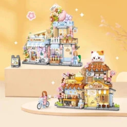 Cat Taiyaki Flower Cafes Foldable Micro Building Set Collection 13 Cat Taiyaki Flower Cafes Foldable Micro Building Set Collection -Kawaii Store kawaiies plushies plush softtoy cat taiyaki flower cafes foldable micro building set collection build it 564347