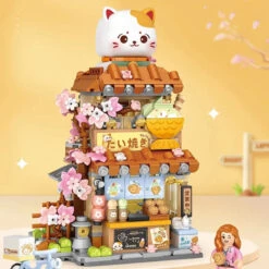 Cat Taiyaki Flower Cafes Foldable Micro Building Set Collection 14 Cat Taiyaki Flower Cafes Foldable Micro Building Set Collection -Kawaii Store kawaiies plushies plush softtoy cat taiyaki flower cafes foldable micro building set collection build it 905469