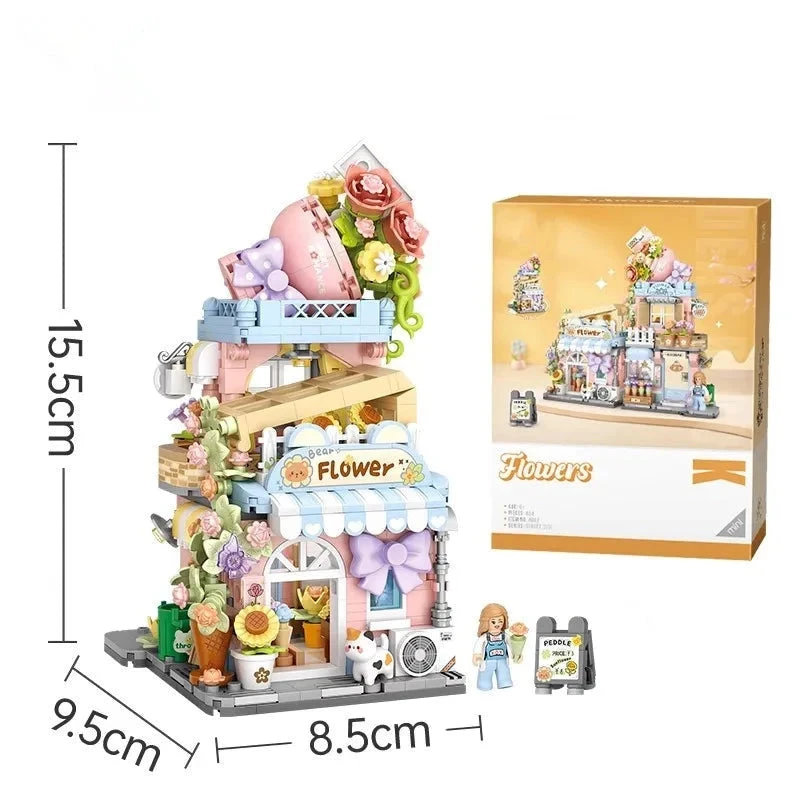 Cat Taiyaki Flower Cafes Foldable Micro Building Set Collection 7 Cat Taiyaki Flower Cafes Foldable Micro Building Set Collection - Image 5
