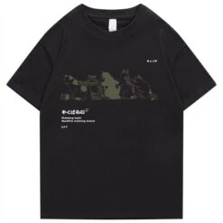 Apparel Cats Scratching Cats Backs Unisex Tee -Kawaii Store kawaiies plushies plush softtoy cats scratching cats backs unisex tee tops black s 316125